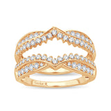 14K 0.75CT DIAMOND RING GUARD