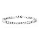 4 Prong Tennis Bracelet Made In 14K White Gold