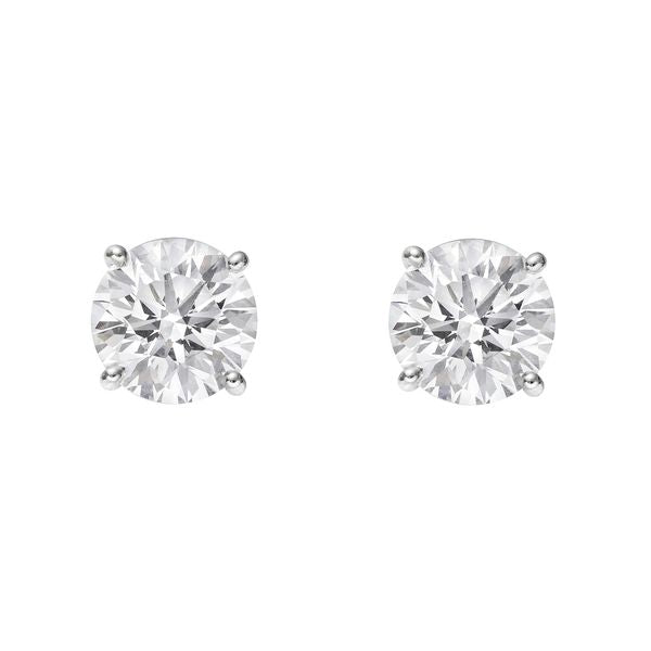 0.75ct - 2ct  Total Weight Round Brilliant Diamond Studs in 14kt White Gold or Yellow Gold