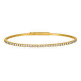 14kt Gold "FLEXI" Bracelet with 2 carats  of Natural Round Brilliant Cut Diamonds