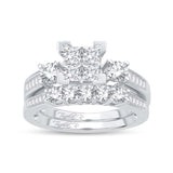 14K  1.00CT  PRINCESS CUT DIAMOND  BRIDAL  RING