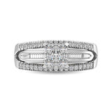 10K White Gold 1/2 Ct.Tw. Diamond Engagement Invisible Ring