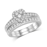 10K White Gold 1/2 Ct.Tw. Diamond Bridal Ring