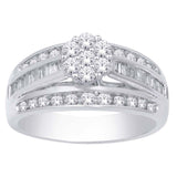10K White Gold 1 Ct.Tw. Diamond Engagement Ring