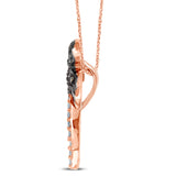14K White Gold 1/10 Ct Diamond Palm Tree Pendant