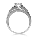 10K White Gold 1/2 Ct.Tw. Diamond Engagement Invisible Ring