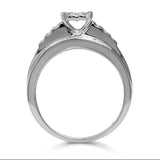 10K White Gold 1/2 Ct.Tw. Diamond Engagement Invisible Ring