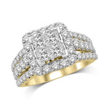 14K White Gold 3 Ct.Tw.Diamond Engagement Ring