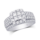 10K White Gold 1 Ct.Tw. Diamond Head Ring