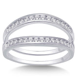 10K White Gold 1/3 Ct.Tw.Diamond Guard Ring