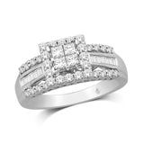 10K White Gold 1 Ct.Tw. Diamond Engagement Ring