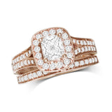 Lovecuts 14K Rose Gold 1 Ct.Tw.Diamond Bridal Ring