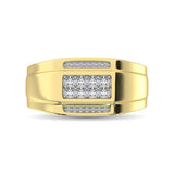 10K Yellow Gold 3/8 Ct.Tw. Diamond Gents Ring