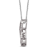 14K White Gold 1/5 Ct.Tw. Moving Diamond Fashion Pendant