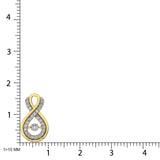 14K Yellow Gold 1/5 Ctw Diamond Infinity Pendant