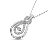 Sterling Silver 1/6 Ct.Tw.Moving Diamond Fashion Pendant