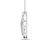 Sterling Silver 1/6 Ct.Tw.Moving Diamond Fashion Pendant