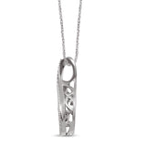 Sterling Silver 1/20 Ct.Tw. Diamond Mother And Child Pendant