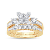 14K  2.00 CT  PRINCESS CUT DIAMOND  BRIDAL  RING