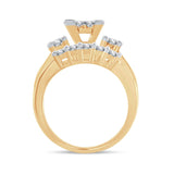 14K  3.00 CT  PRINCESS CUT DIAMOND  BRIDAL  RING