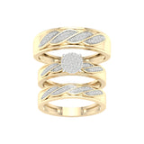 10K 0.33CT DIAM TRIO SET