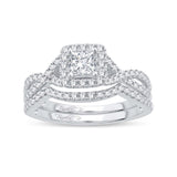 14K 1.00CT DIAMOND  BRIDAL SET