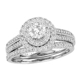 14K White Gold 1.00Ct Bridal Set