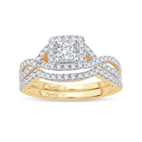 14K 1.00CT DIAMOND BRIDAL SET