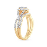 14K 1.00CT DIAMOND BRIDAL SET