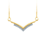 14K 0.04CT DIAM PENDANT WITH CHAIN