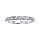 14K White Gold 1/3 Ct.Tw. Diamond 7 Stone Wedding Band