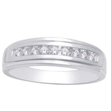 10K White Gold 1/5 Ct. Tw. Diamond Mens Ring