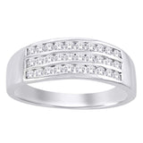 10K White Gold 5/8 Ct.Tw. Diamond Mens Band