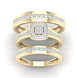 10K 0.10CT DIAM TRIO SET