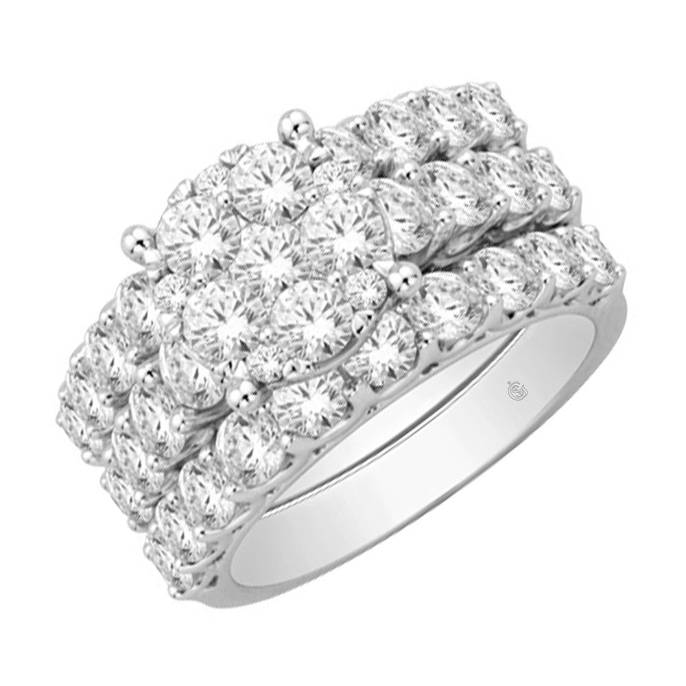 14K White Gold 4 Ct.Tw. Diamond Bridal Ring