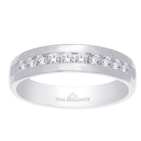 14K White Gold 1/4 Ct.Tw. Diamond Mens Machine Band