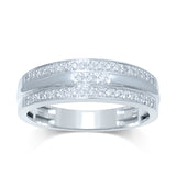 10K White Gold 1/4 Ct.Tw. Diamond Mens Ring