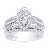 10K White Gold 7/8 Ct.Tw. Diamond Bridal Ring