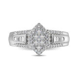 Marquise Shape 1/2 Ctw Diamond Engagement Ring