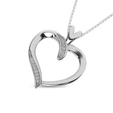 Sterling Silver Diamond Accent Heart Pendant