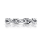 10K White Gold 1/10 Ct.Tw. Diamond Fashion Band