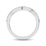 10K White Gold 1/10 Ct.Tw. Diamond Fashion Band