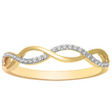 10K Yellow Gold 1/10 Ctw Diamond Promise Ring