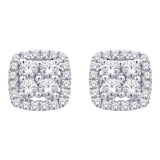 14K White Gold 1/5 Ct.Tw.Diamond Stud Earrings