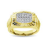 10K Yellow Gold 1/2 Ct.Tw. Diamond Mens Fashion Ring
