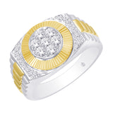 10K White Gold 1/2 Ct.Tw. Diamond Mens Ring