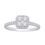 14K White Gold 1/2 Ct.Tw. Diamond Fashion Ring