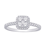 14K White Gold 1/2 Ct.Tw. Diamond Fashion Ring