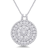 14K White Gold 2 1/6 Ct.Tw. Diamond Fashion Pendant
