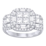 14K White Gold 2 Ct.Tw. Diamond Engagement Ring